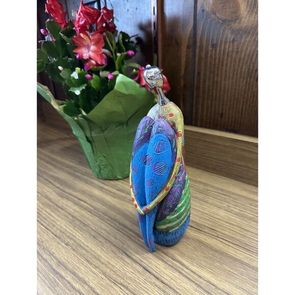 Set Of 3 Abstract Colorful Modern Art Sculptures With Silver Accents - Picture 7 of 13